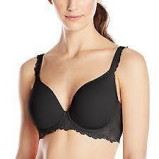 NWT Simone Perele 34B Caresse 3D Plunge Bra 12A316 Black 127993