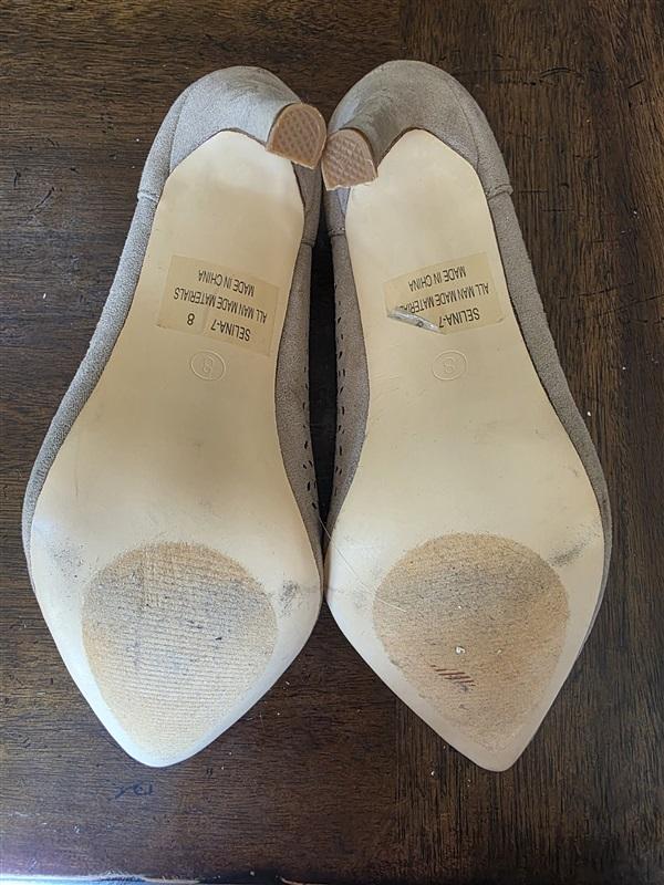 NWOTD Love Culture 8 Selina Taupe Pumps Pointy Toe Cut Out Heels 128001