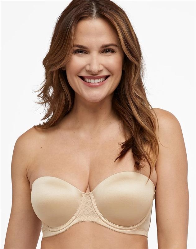 NWT Bali 36DD One Smooth U Strapless Multiway Smoothing Bra 6599 Beige 128003