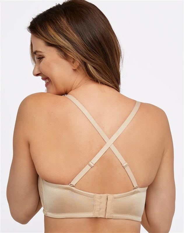 NWT Bali 36DD One Smooth U Strapless Multiway Smoothing Bra 6599 Beige 128003