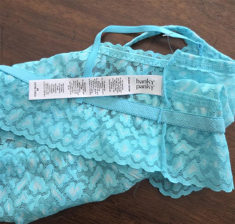 NWOT Hanky Panky XS leopard Bralette Bra 'Retro' Animal Print Blue 128021