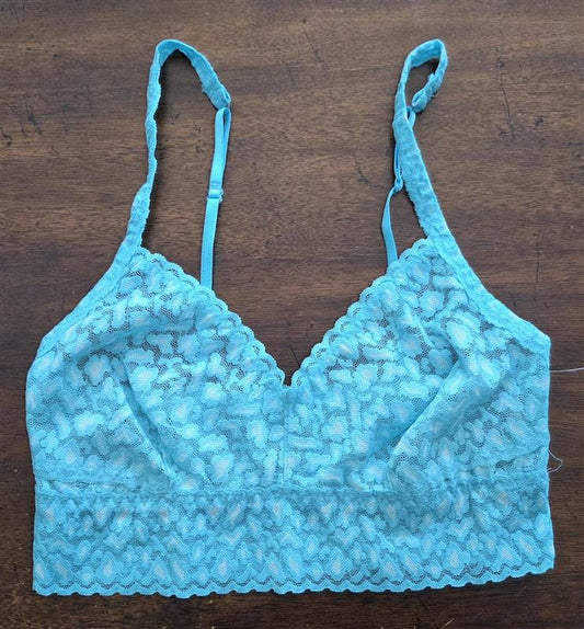NWOT Hanky Panky XS leopard Bralette Bra 'Retro' Animal Print Blue 128021
