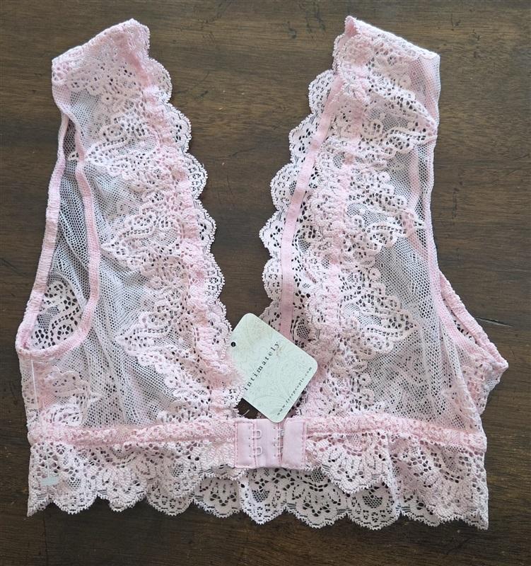NWT Intimately Free People Only Hearts S SO FINE Lace Bralette Black 128025