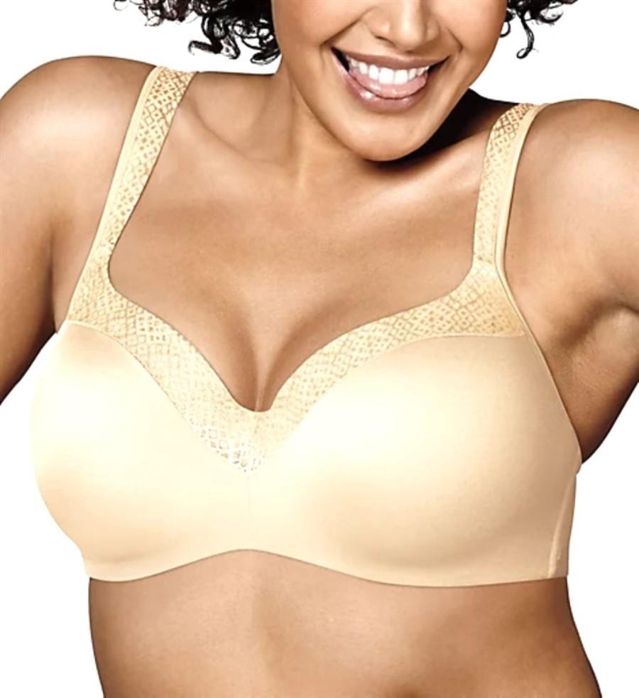 NWOT Playtex Secrets 44D Bra Full-Figure Underwire Balconette 4823 Ivory 128072