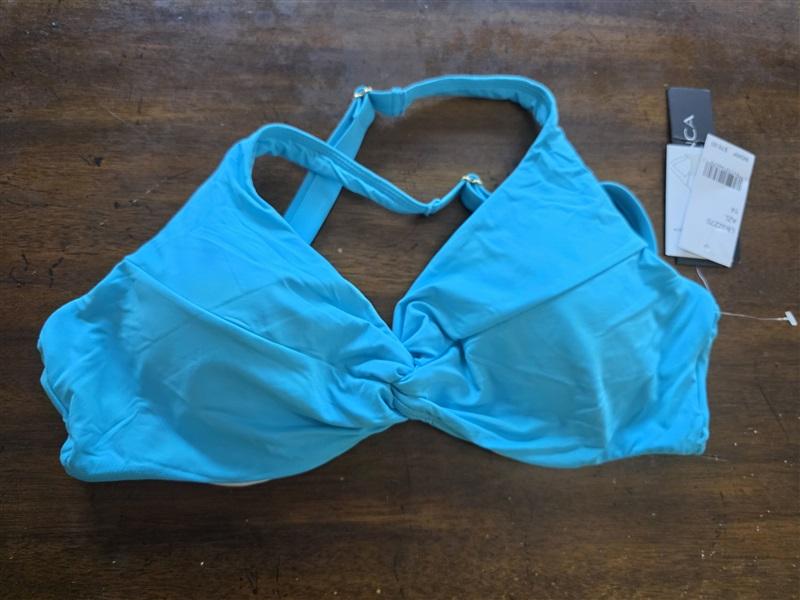 NWT La Blanca 4 Twist Underwire Bandeau Bikini Swim Top 128132
