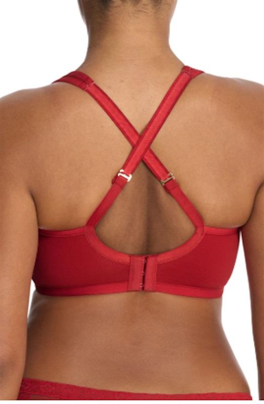 NWT Natori Yogi 32DD Yoga Sports Bra 731050 Samba Red 128144