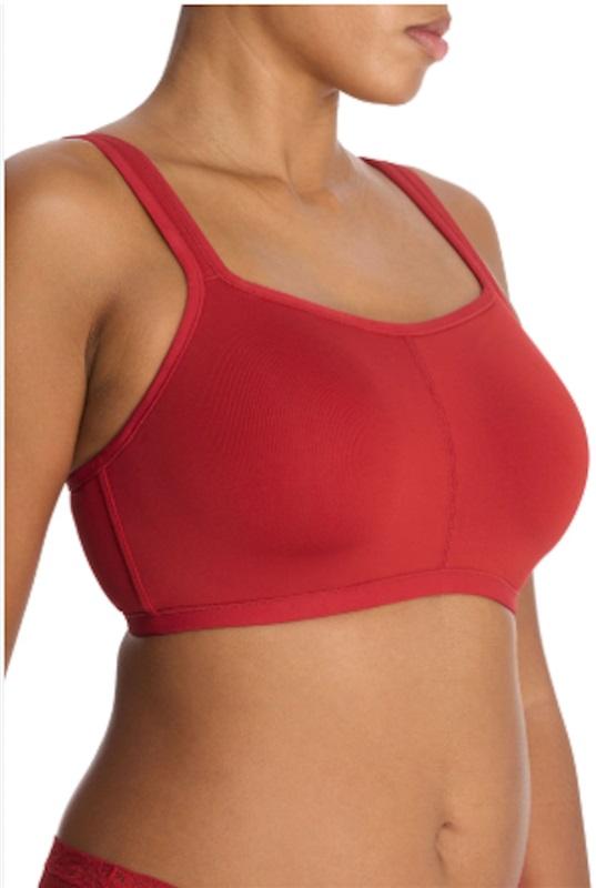 NWT Natori Yogi 32DD Yoga Sports Bra 731050 Samba Red 128144