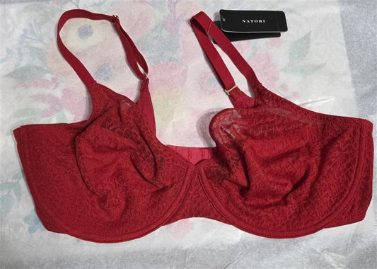 NWT Natori 30DDD Pretty Smooth Seamless Underwire 734318 Bra Red 128145