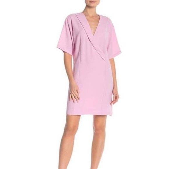 NWOT Bobeau SM Surplice Faux Wrap Dress Purple Lilac 128165