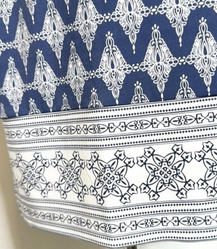 NWT Magnolia Grace Blue White Embroidered Sleeveless Shift Dress 128166