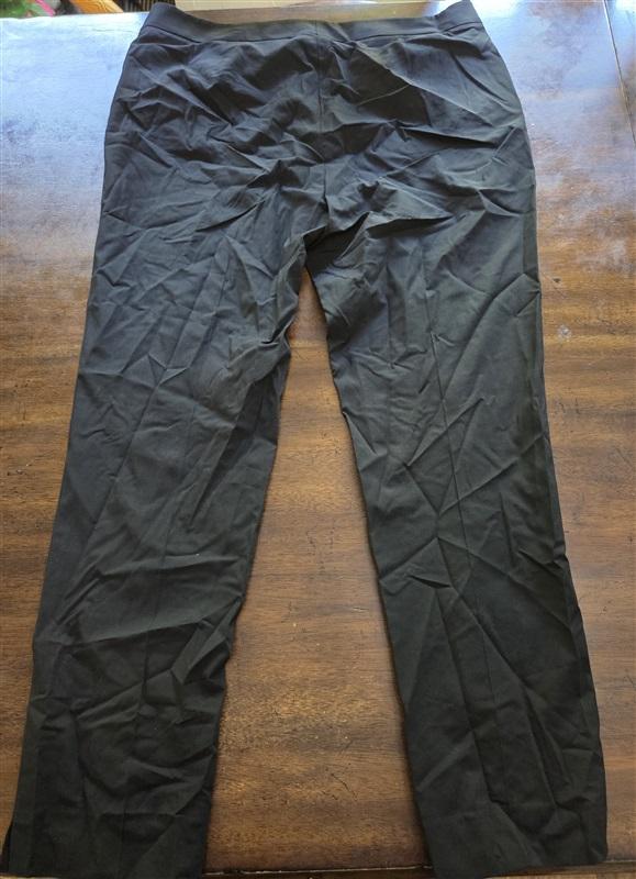 NWT Lafayette 148 Irving 12 Straight Leg Stretch Wool Pants Black 128173