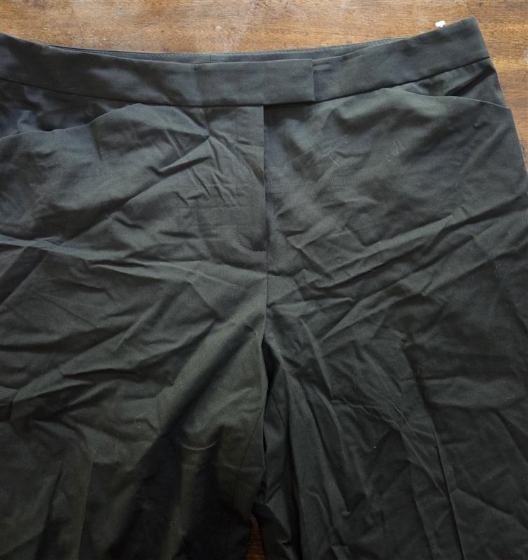 NWT Lafayette 148 Irving 12 Straight Leg Stretch Wool Pants Black 128173