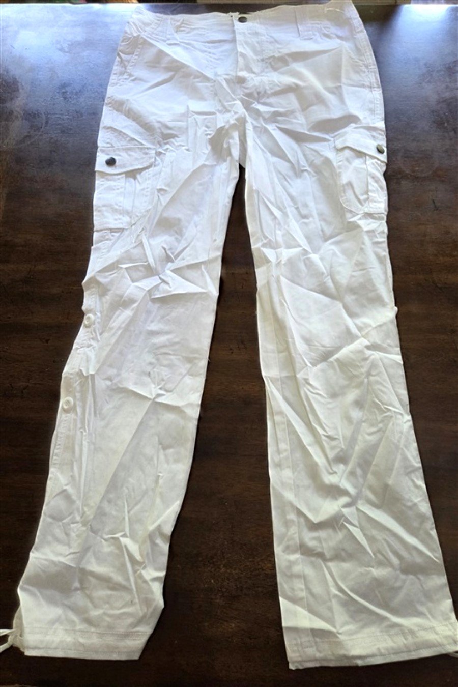NWOT Boston Proper 6 Convertible Cargo Pants White #128188
