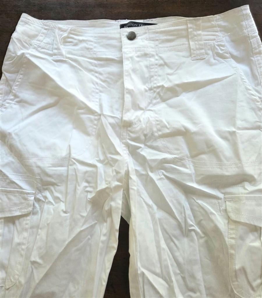 NWOT Boston Proper 6 Convertible Cargo Pants White #128188