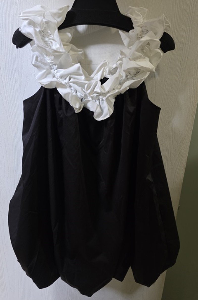 NWT Gabrielle Union XXL Black White Off Shoulder Bubble Dress 128190
