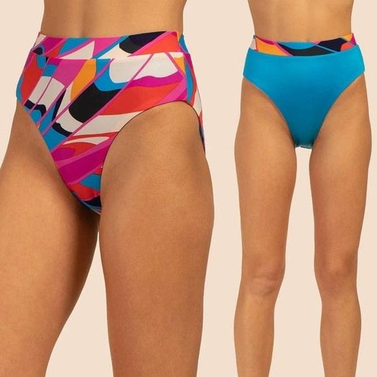 NWT Trina Turk SZ 6 Rio Reverse Hi Waist Bikini Swim Bottom 128201