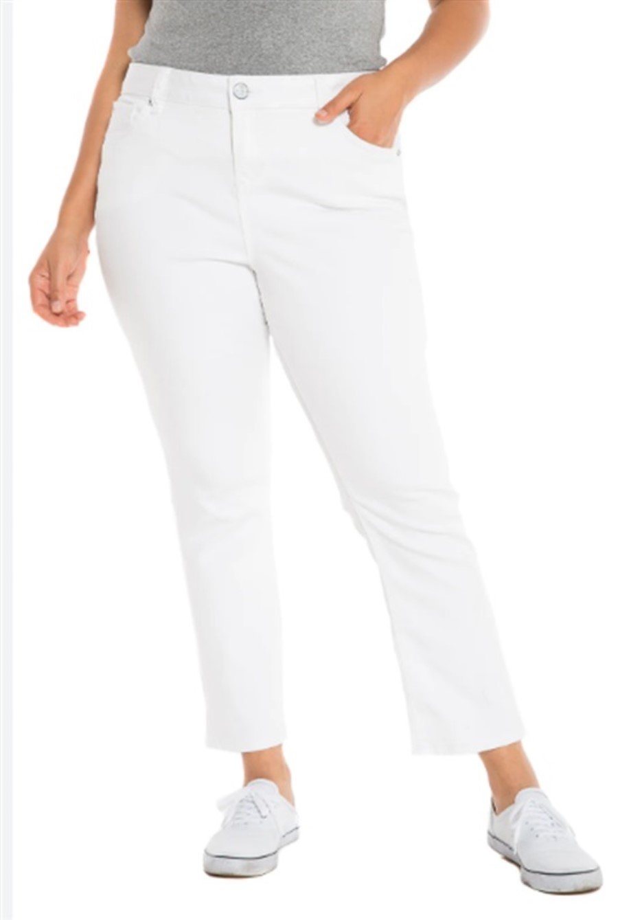 NWTD DIY Slink 16 Boyfriend Clare High Waist Curvy White Jeans #128208