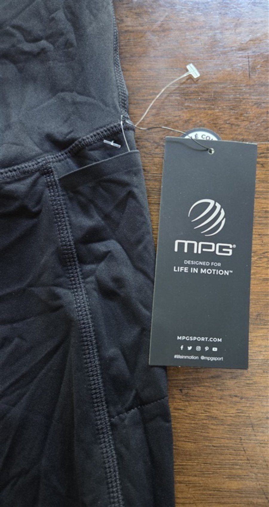 NWT MPG Recycled SM Prosper High-Waisted Active Leggings Black #128209