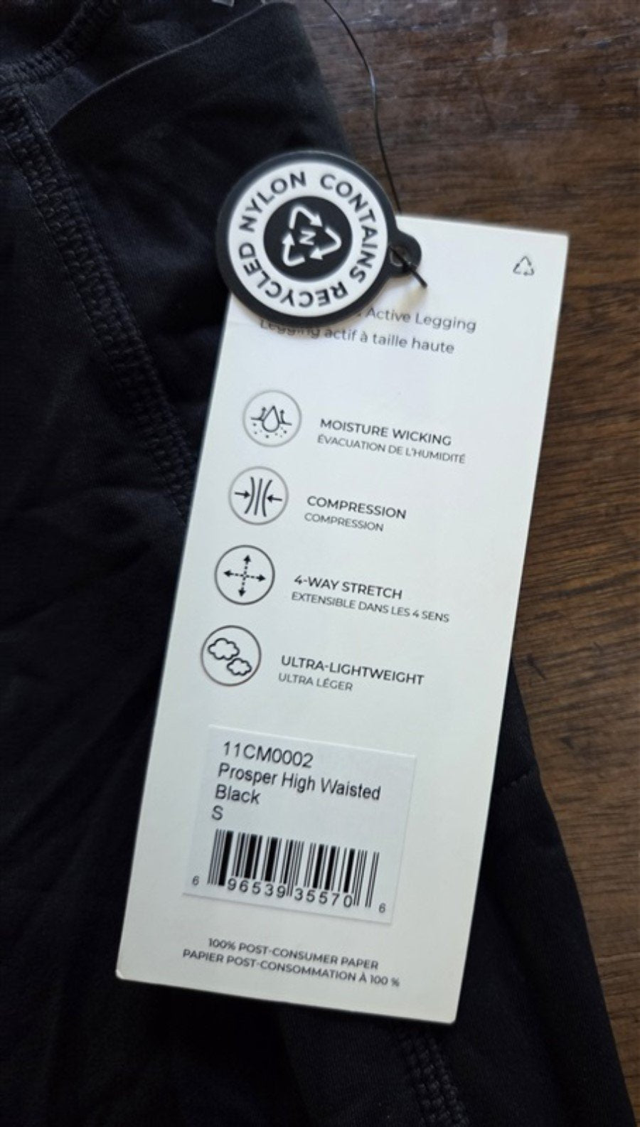 NWT MPG Recycled SM Prosper High-Waisted Active Leggings Black #128209