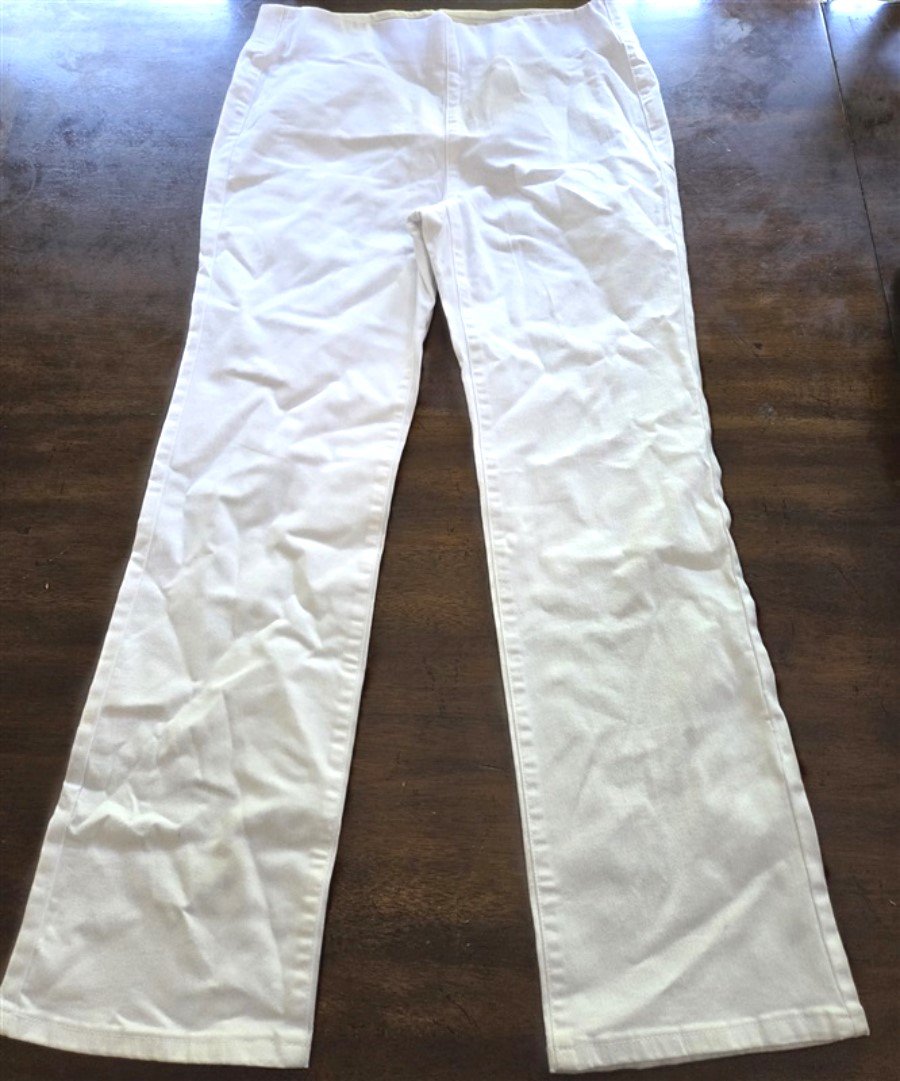 NWD DIY Soft Surroundings PM Petite Ultimate Bootcut Slimming Stretch Jeans Wht