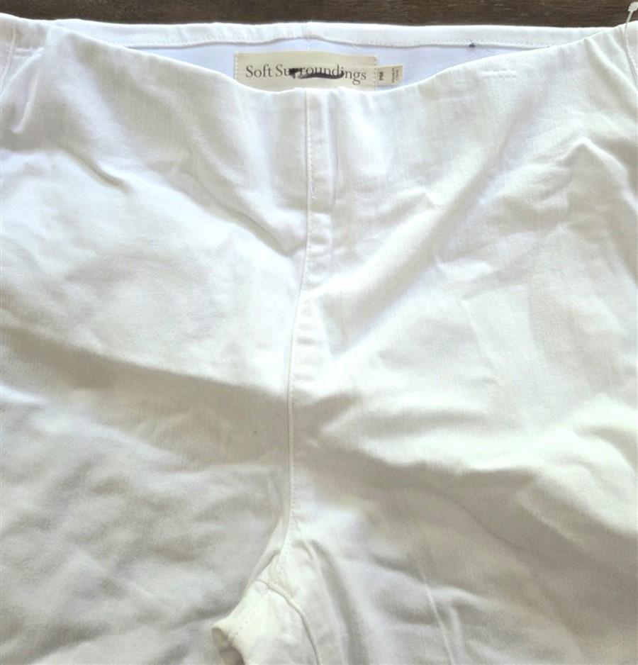 NWD DIY Soft Surroundings PM Petite Ultimate Bootcut Slimming Stretch Jeans Wht