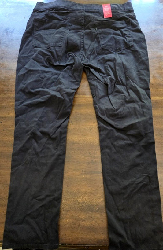 NWT Levis 16 33x32 Perfectly Slimming Pull-On Mid Rise Skinny Jeans Black 128218
