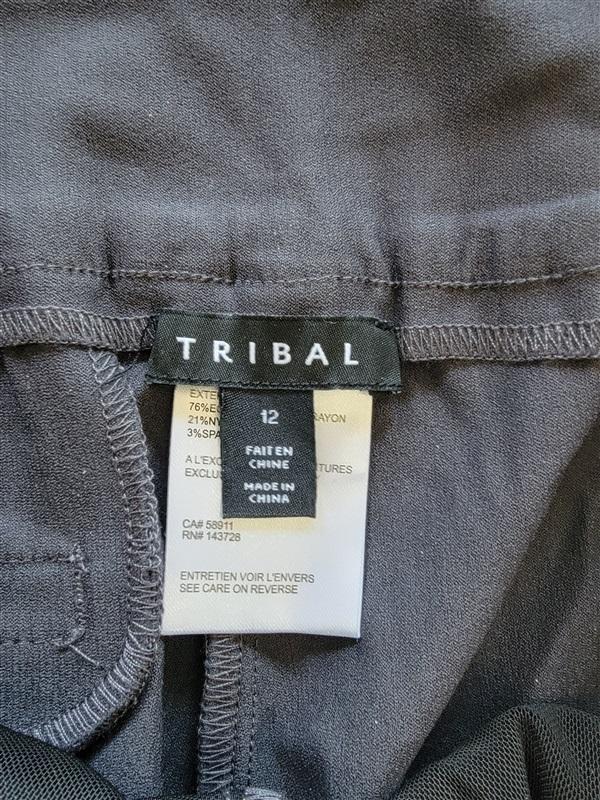 NWT Tribal 12 Flatten It Pull-On Ankle Pant Carbon Gray #128221