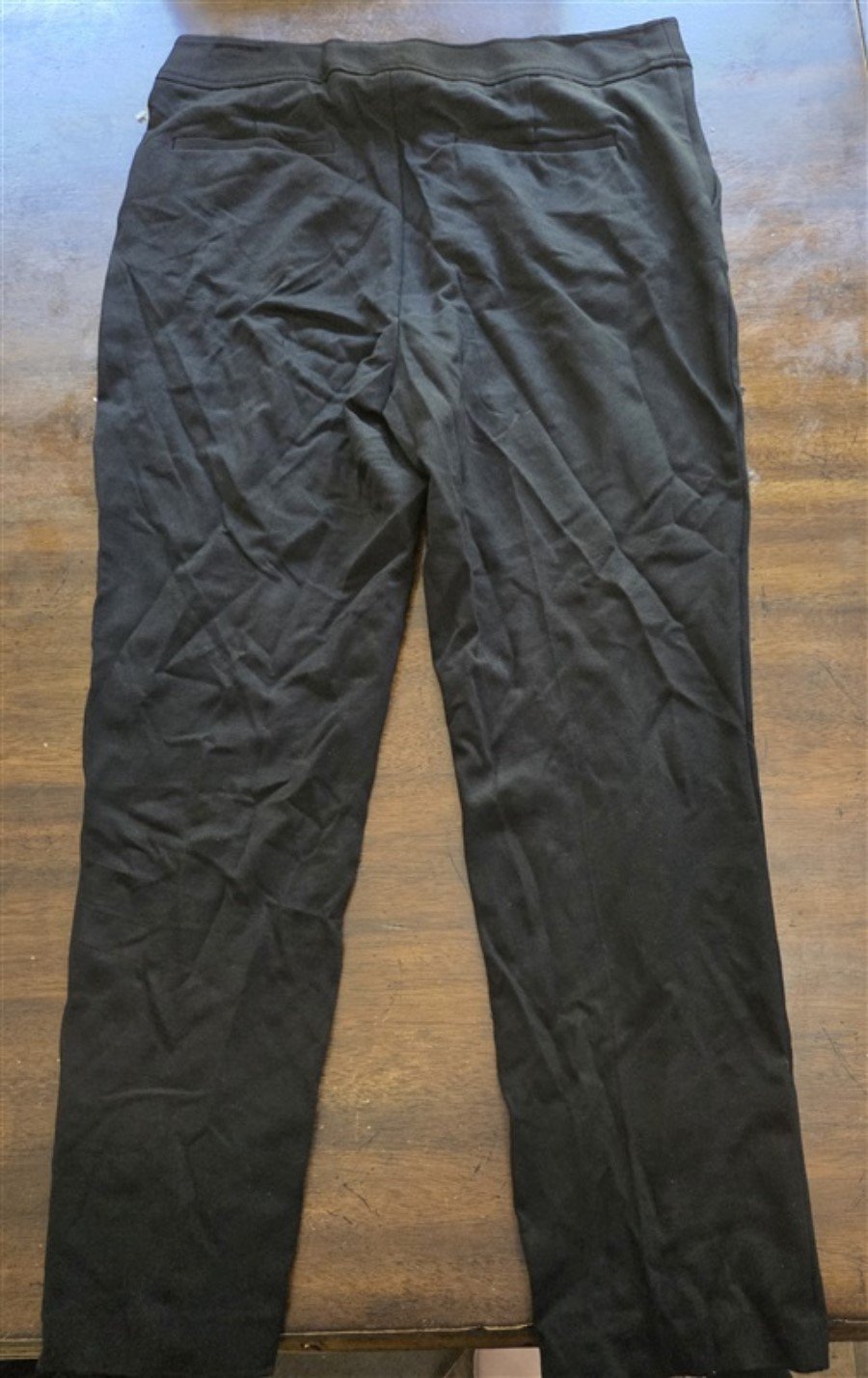 NWT CeCe 12 Pintuck Tapered High-Rise Ponte Knit Pants Trousers Black #128222