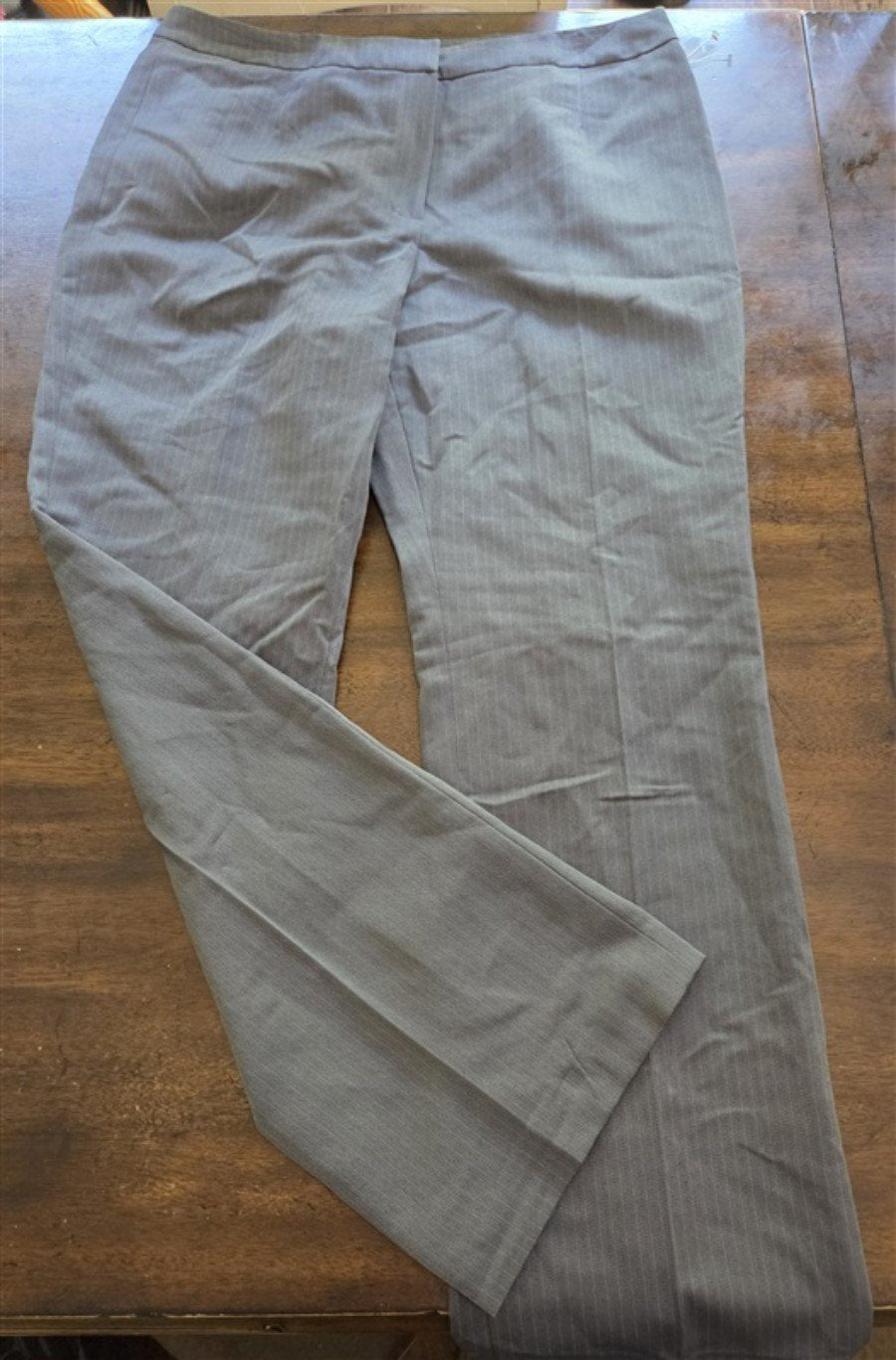 NWOT Le Suit 12 Herringbone Dark & Light Grey Dress Trousers Pant 128226