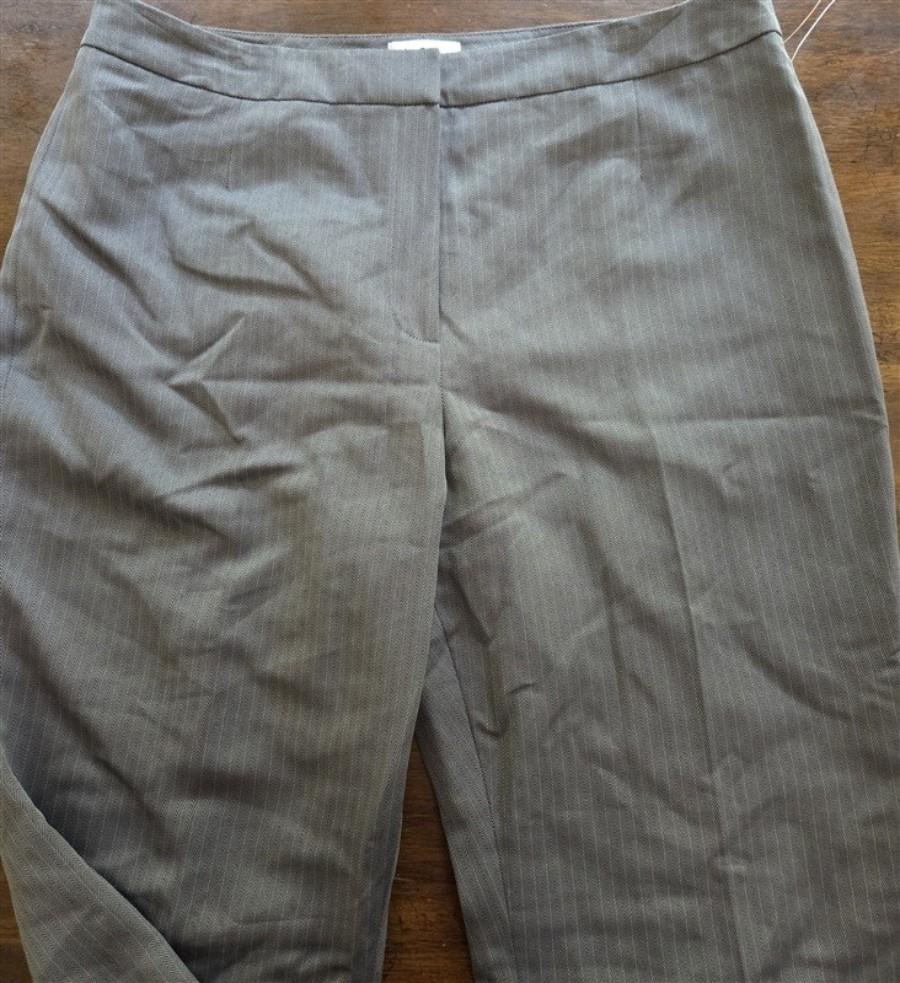 NWOT Le Suit 12 Herringbone Dark & Light Grey Dress Trousers Pant 128226