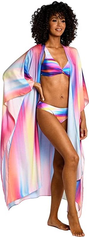 NWT La Blanca Sunset Shores 8 Twist Bandeau & Bottom 6 Bikini Swimsuit 128239