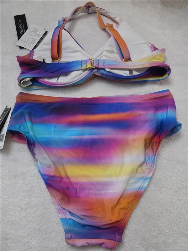 NWT La Blanca Sunset Shores 8 Twist Bandeau & Bottom 6 Bikini Swimsuit 128239