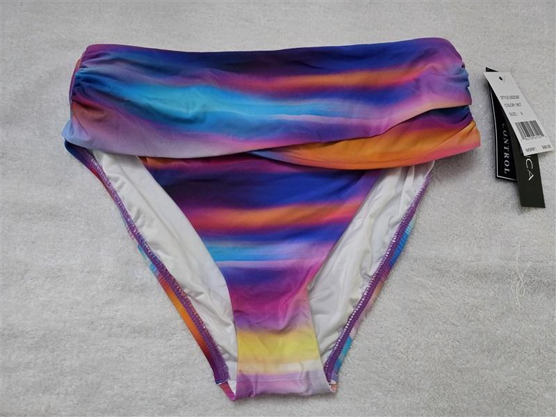NWT La Blanca Sunset Shores 8 Twist Bandeau & Bottom 6 Bikini Swimsuit 128239