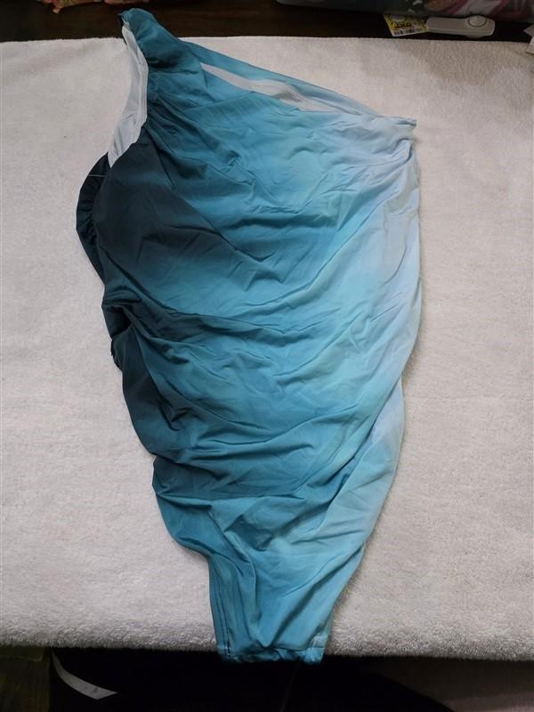 NWOT La Blanca Boston Proper 12 Ombre 1 SHOULDER 1pc Swimsuit Teal Green 128240