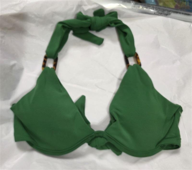 NWOT Robin Piccone M Hailey Underwire Halter Bikini Swim Top 128247