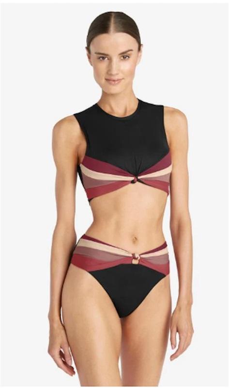 NWOT Robin Piccone L Billie Rose Hi Waist Bottom 128249