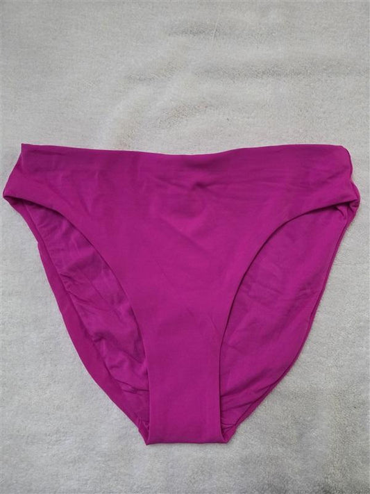 NWOT Robin Piccone S high waist Solid Full Bikini Swim Bottom Pink 128250