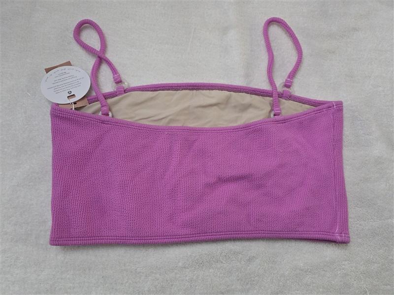 NWT Pilyq D Ultraviolet Pink Midi Ring Bralette Tube Swim Top 128253