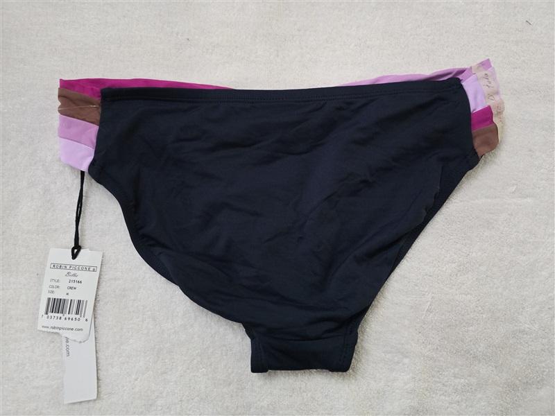 NWOT Robin Piccone M Billie Blue Purple Hi Waist Bottom 128261