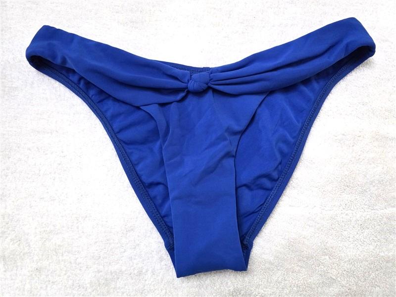 NWT Robin Piccone M Cobalt Blue Knot Front Bikini Swim Bottoms 128265