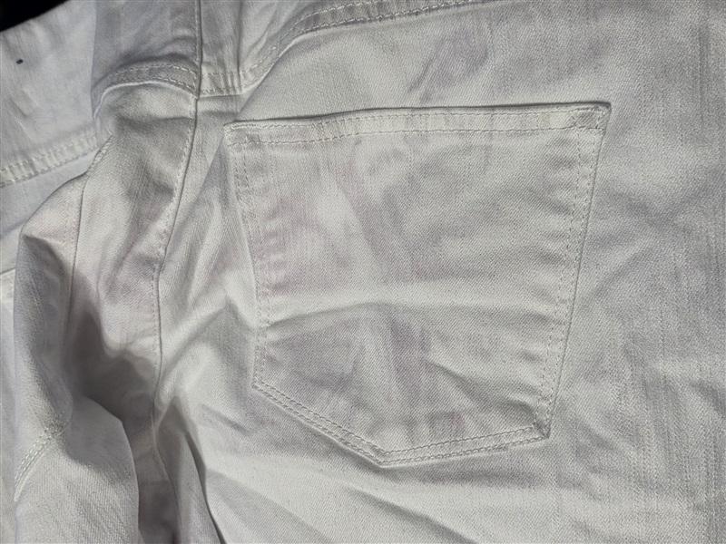 NWOT Soft Surroundings M The Ultimate Snap Up Legging Jeans White 128270