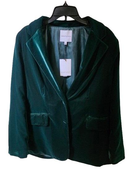 NWT Gibson & Latimer XL Velvet Notch Lapel Button Front Blazer 128273