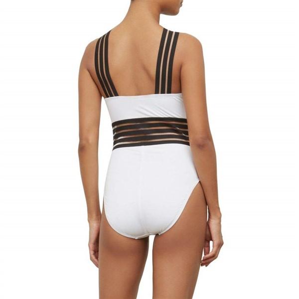 NWT Kenneth Cole L Stompin' In My Stilettos High Neck Pink Swimsuit 128318