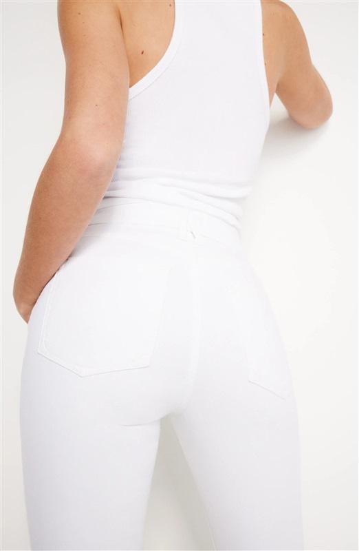 NWT Good American 15 Good Legs Crop Skinny Jeans White 128320