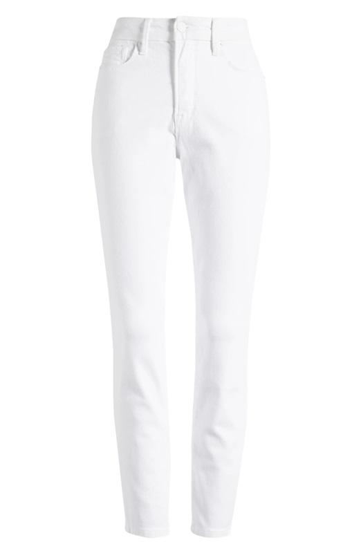NWT Good American 15 Good Legs Crop Skinny Jeans White 128320