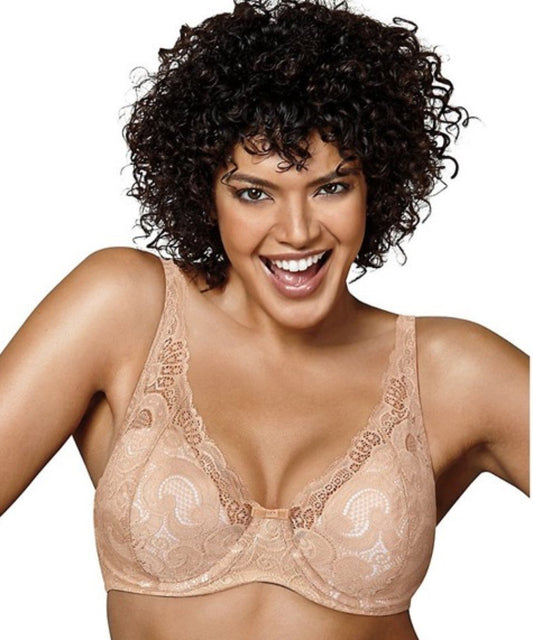 NEW Playtex 38DDD Love My Curves Lace Underwire Bra 4514 Beige 128331