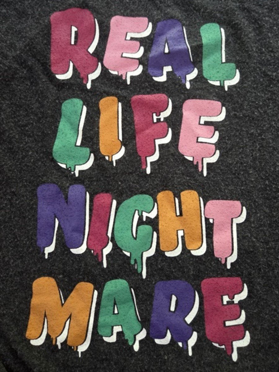NWT Wildfox SM Pleasant Dreams Real Life Nightmare Sweatshirt Gray #128342