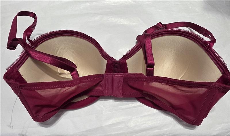 NWOT Wacoal 32C Captivation Push Up Bra 858184 Wine 128368