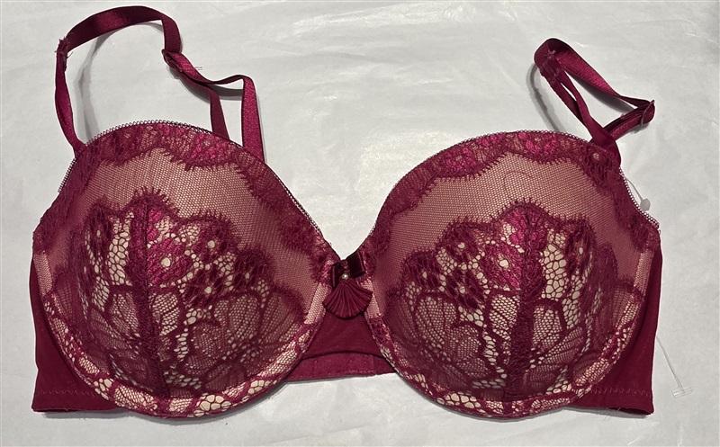 NWOT Wacoal 32C Captivation Push Up Bra 858184 Wine 128368