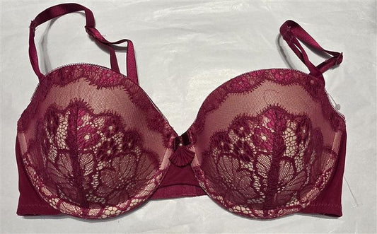 NWOT Wacoal 32C Captivation Push Up Bra 858184 Wine 128368